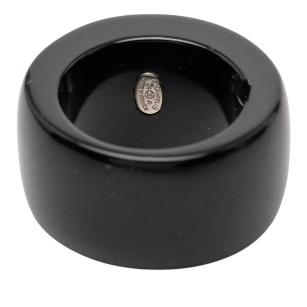 CHANEL Authentic Black Logo Ring - Picture 4 of 4